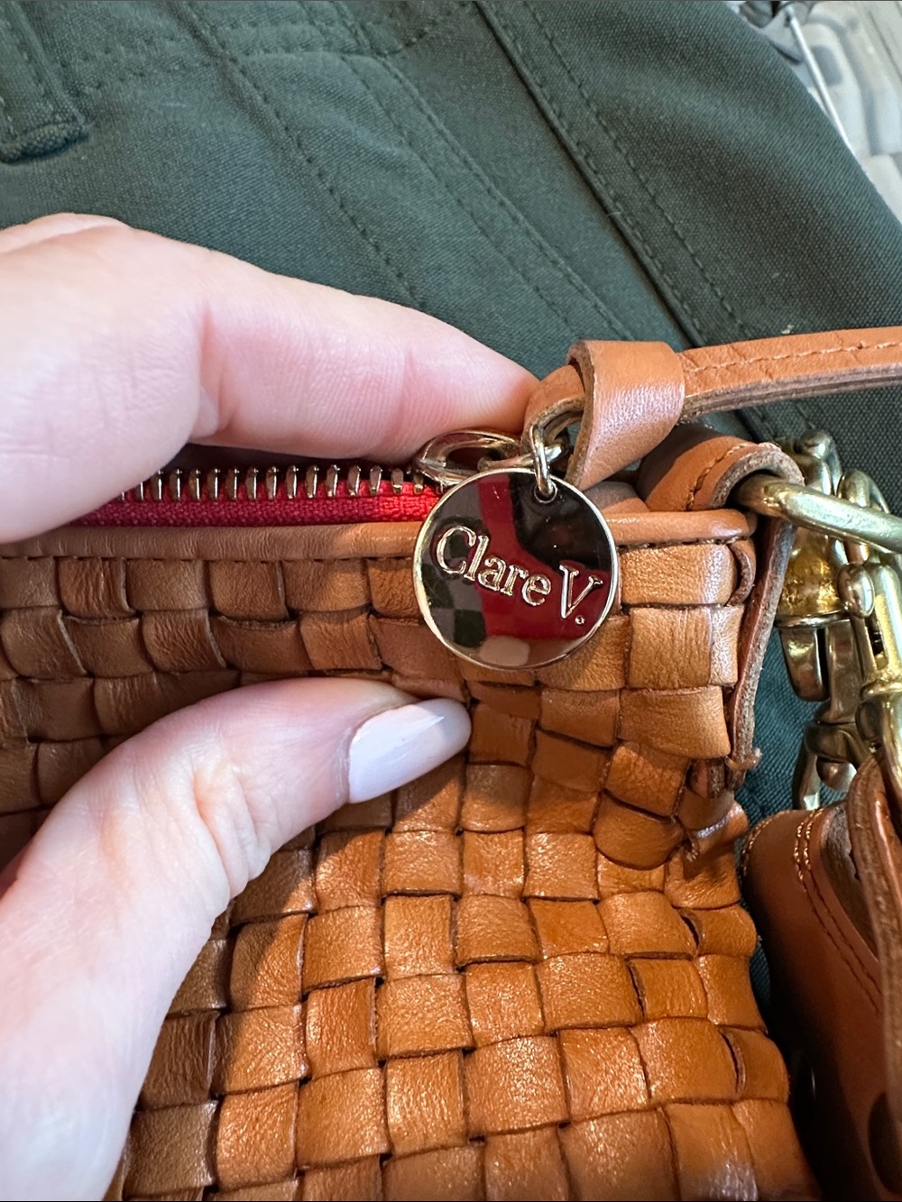 Clare V. Woven Crossbody Bag in Tan - Picture 5 of 6